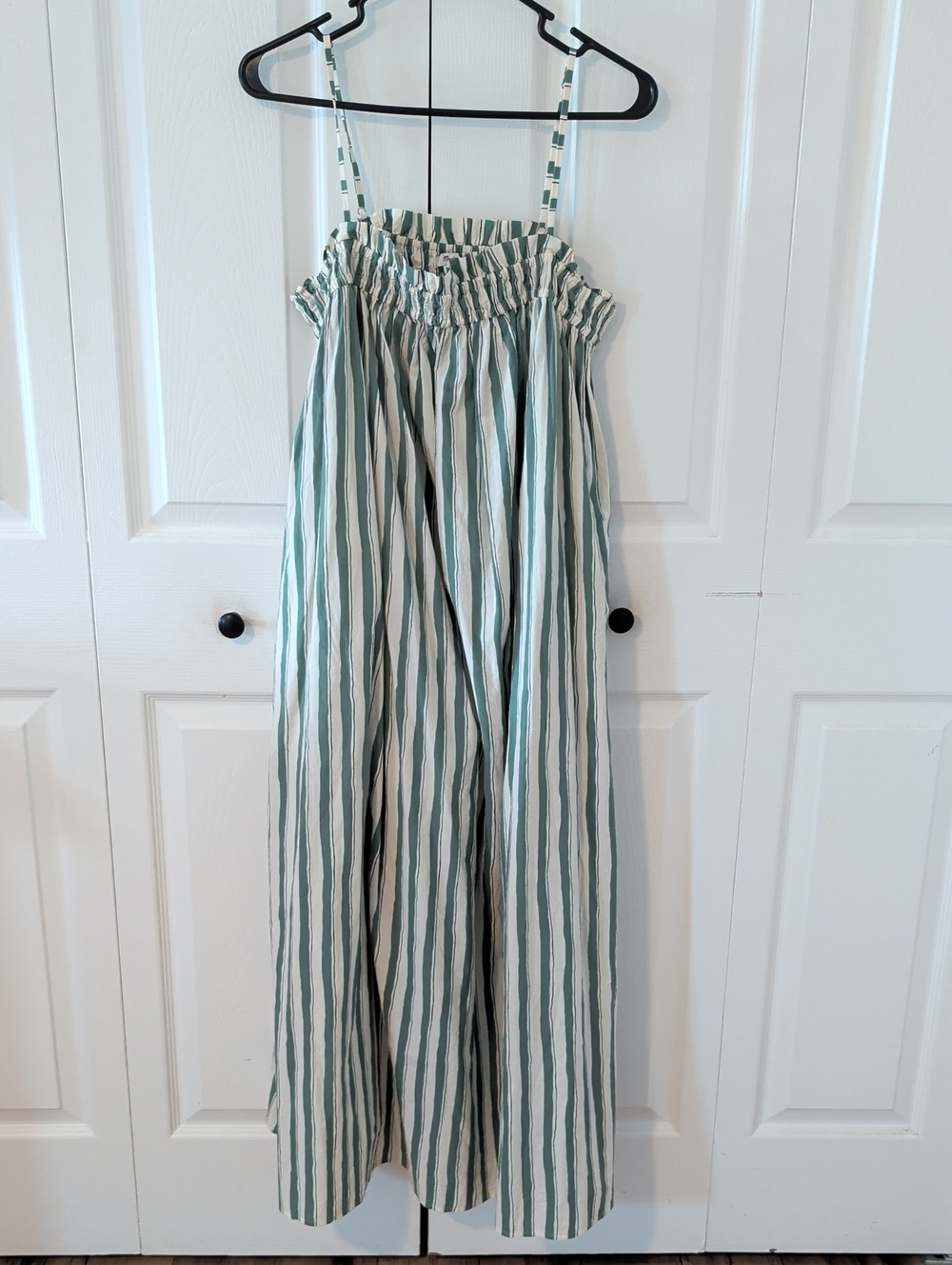 Madewell Striped Smocked Maxi Dress